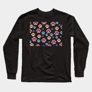 Cute Dog Paws Design Long Sleeve T-Shirt